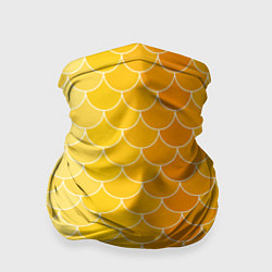 Бандана-труба Желтая чешуя, цвет: 3D-принт