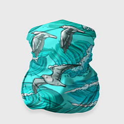 Бандана-труба Чайки в море, цвет: 3D-принт