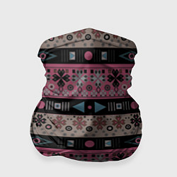 Бандана-труба Этнический полосатый орнамент, цвет: 3D-принт