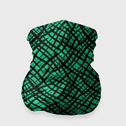 Бандана-труба Абстрактный зелено-черный узор, цвет: 3D-принт