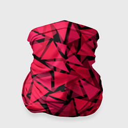 Бандана-труба Красно-черный полигональный, цвет: 3D-принт