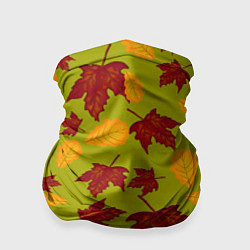 Бандана-труба Осенние листья клён и дуб, цвет: 3D-принт