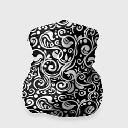 Бандана-труба Черно-белая роспись, цвет: 3D-принт