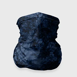 Бандана-труба Темно-синяя текстура камня, цвет: 3D-принт