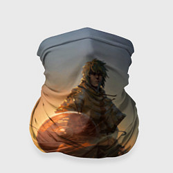 Бандана Винланд стоит на скале сага