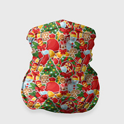 Бандана-труба Merry Christmas символика, цвет: 3D-принт