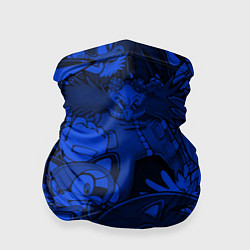 Бандана-труба SONIC BLUE PATTERN СИНИЙ ЁЖ, цвет: 3D-принт