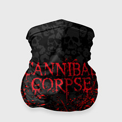 Бандана-труба CANNIBAL CORPSE, БРЫЗГИ КРАСОК ЧЕРЕПА, цвет: 3D-принт