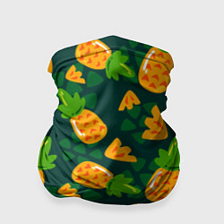 Бандана-труба Ананасы Много ананасов, цвет: 3D-принт