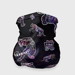Бандана-труба Космические тигры, цвет: 3D-принт