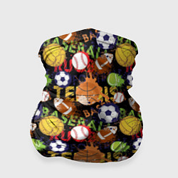 Бандана-труба Разные Спортивные Мячи, цвет: 3D-принт