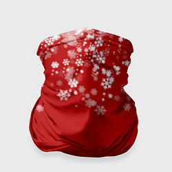 Бандана-труба Рождественские снежинки, цвет: 3D-принт