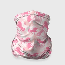 Бандана-труба Розовые Единороги, цвет: 3D-принт
