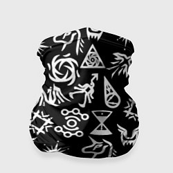 Бандана-труба EXO BAND SYMBOL PATTERN WHITE K-POP, цвет: 3D-принт