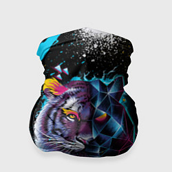 Бандана-труба Забрызганный тигр, цвет: 3D-принт