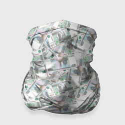 Бандана-труба Купюры 1000 Рублей деньги, цвет: 3D-принт