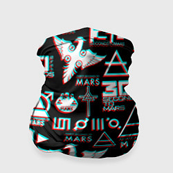 Бандана-труба 30 Seconds to Mars - Glitch, цвет: 3D-принт
