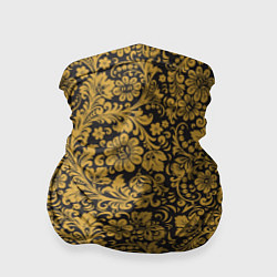 Бандана-труба Золотые Цветы хохлома, цвет: 3D-принт
