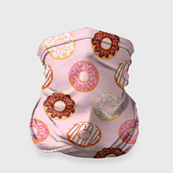 Бандана-труба Pink donuts, цвет: 3D-принт