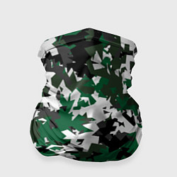 Бандана-труба Зелено-черный камуфляж, цвет: 3D-принт