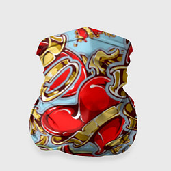Бандана-труба Сердца влюбленных, цвет: 3D-принт