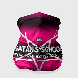 Бандана-труба Satan school for bad boys and girls pink, цвет: 3D-принт