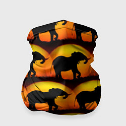 Бандана-труба Силуэт слона паттерн, цвет: 3D-принт
