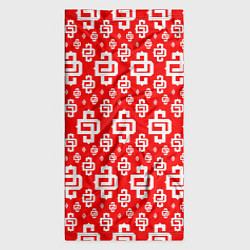 Бандана-труба Red Pattern Dope Camo Dope Street Market Спина, цвет: 3D-принт — фото 2