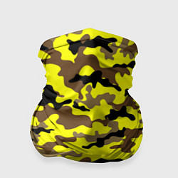 Бандана-труба Камуфляж Жёлто-Коричневый, цвет: 3D-принт