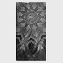 Бандана-труба Серый геометрический орнамент-калейдоскоп, цвет: 3D-принт — фото 2