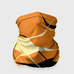 Бандана-труба Абстрактные полосы на оранжевом фоне, цвет: 3D-принт