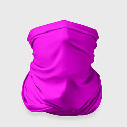 Бандана-труба Однотонный розовый неоновый Пион, цвет: 3D-принт