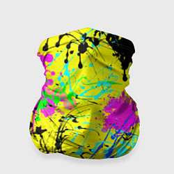 Бандана-труба Абстрактная картина в разноцветный неоновых тонах, цвет: 3D-принт
