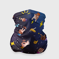Бандана-труба Смайлики-руки 3D Emoji Hands, цвет: 3D-принт