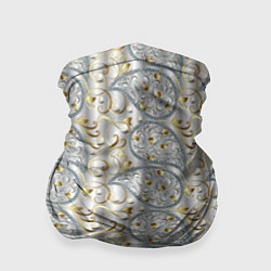Бандана-труба Бежевые светлые узоры, цвет: 3D-принт