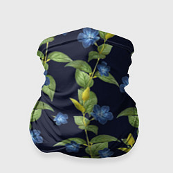 Бандана-труба Цветы Барвинок, цвет: 3D-принт