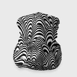 Бандана-труба Черно-белая психоделика, цвет: 3D-принт