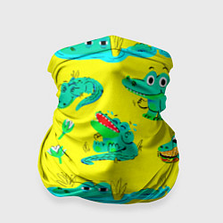 Бандана-труба GREEN CROCODILES, цвет: 3D-принт