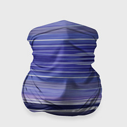 Бандана-труба Абстрактный синий полосатый узор, цвет: 3D-принт