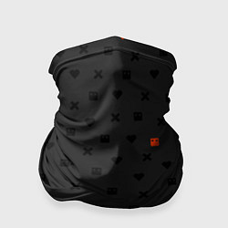 Бандана-труба Love Death and Robots black pattern, цвет: 3D-принт