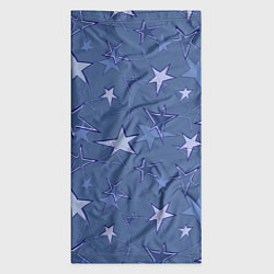 Бандана-труба Gray-Blue Star Pattern, цвет: 3D-принт — фото 2