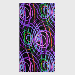 Бандана-труба Неоновые круги и линии - Фиолетовый, цвет: 3D-принт — фото 2