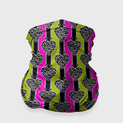 Бандана-труба Striped multicolored pattern Сердце, цвет: 3D-принт