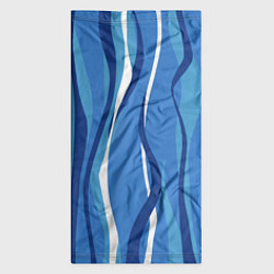 Бандана-труба Синие и белые волны, цвет: 3D-принт — фото 2