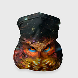 Бандана-труба Космический взгляд совы, цвет: 3D-принт