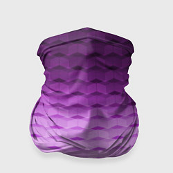 Бандана-труба Фиолетово-розовый геометрический узор Градиент, цвет: 3D-принт