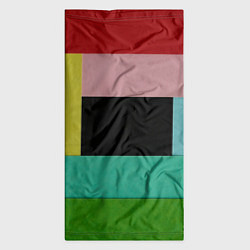 Бандана-труба Абстрактные геометрические прямоугольники - Чёрный, цвет: 3D-принт — фото 2