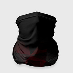 Бандана-труба Черно-красный геометрический, цвет: 3D-принт