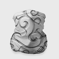 Бандана-труба Ажурный орнамент на поверхности металла, цвет: 3D-принт