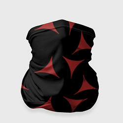 Бандана-труба Red Stars - Красные треугольные объекты в чёрном п, цвет: 3D-принт